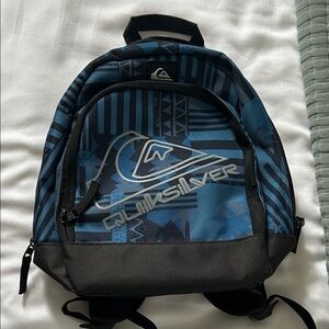 Quiksilver Blue and Black Geometric Kid’s Backpack